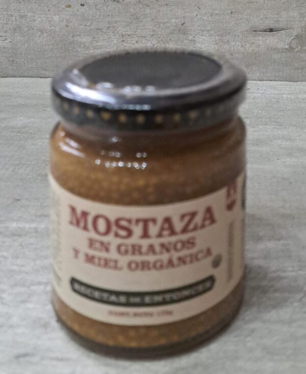 Mostaza en grano y miel organica